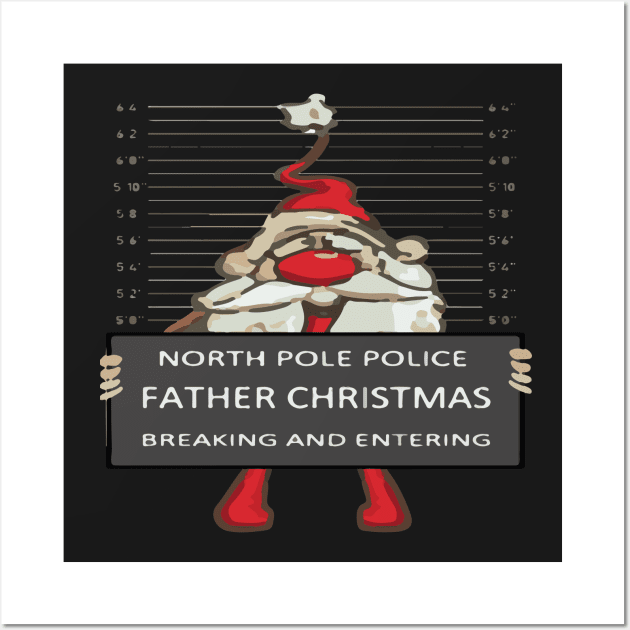 Farther Christmas Breaking and Entering Wall Art by madmonkey